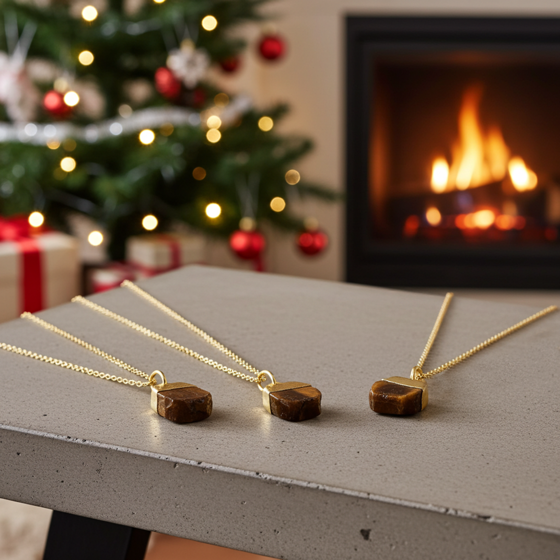 Tiger Eye Rough Pendant Connector