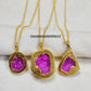 Rare Pink Cave Druzy Necklace | Dainty Bohemian Healing Jewelry