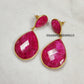 Pink Ruby Dangle Earrings | Vintage Handmade Gemstone Jewelry