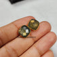 Fire Labradorite Earrings | Gold Plated Gemstone Healing Jewelry