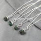 Raw Emerald Connector Pendant Necklace| Rough Gemstone Necklace