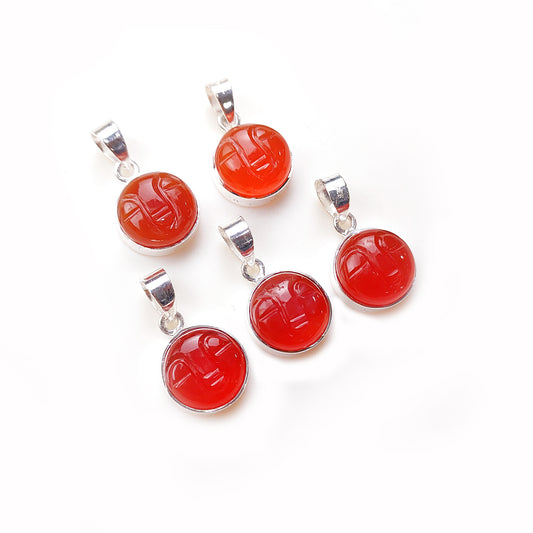 Carnelian Pendant Necklace, 925 Sterling Silver, Gemstone Pendant, Mother's day Gift For Mom