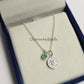 Gemini Zodiac Necklace | Green Aventurine Silver Pendant Astrology Jewelry