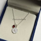Capricorn Zodiac Pendant Necklace | 925 Silver Garnet Minimalist Astrology Jewelry