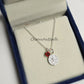 Capricorn Zodiac Pendant Necklace | 925 Silver Garnet Minimalist Astrology Jewelry