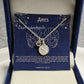 Aries Zodiac Necklace | 925 Silver American Diamond Constellation Pendant Jewelry