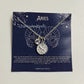 Aries Zodiac Necklace | 925 Silver American Diamond Constellation Pendant Jewelry