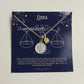 Libra Zodiac Pendant Necklace | 925 Silver Ethiopian Fire Opal Astrology Jewelry