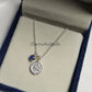 Virgo Zodiac Pendant Necklace | Blue Sapphire Silver Astrology Jewelry