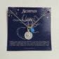 Scorpio Zodiac Necklace | Turquoise Sterling Silver Astrology Jewelry