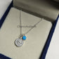 Scorpio Zodiac Necklace | Turquoise Sterling Silver Astrology Jewelry