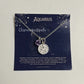 Tiny Aquarius Amethyst Pendant Necklace | 925 Sterling Silver Zodiac Jewelry Gift