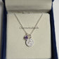 Tiny Aquarius Amethyst Pendant Necklace | 925 Sterling Silver Zodiac Jewelry Gift