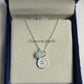 Pisces Aquamarine Pendant Necklace | Solid Silver Zodiac Jewelry