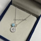Pisces Aquamarine Pendant Necklace | Solid Silver Zodiac Jewelry