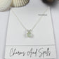 Tiny Aquamarine Necklace, Dainty March Birthstone Jewelry, Blue Charm