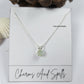 Tiny Aquamarine Necklace, Dainty March Birthstone Jewelry, Blue Charm