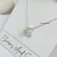 Tiny Aquamarine Necklace, Dainty March Birthstone Jewelry, Blue Charm