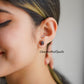 Rough Garnet Gold Electroplated Stud Earrings| Birthstone Jewelry| Rough Stone Jewelry