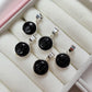 Black Onyx Pendant, Face Carved Necklace, 925 Silver Jewelry, Healing Gemstone Gift For Her