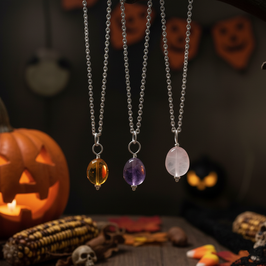 Minimalist Oval Gemstone Necklace, 925 Silver Birthstone Pendant Jewelry