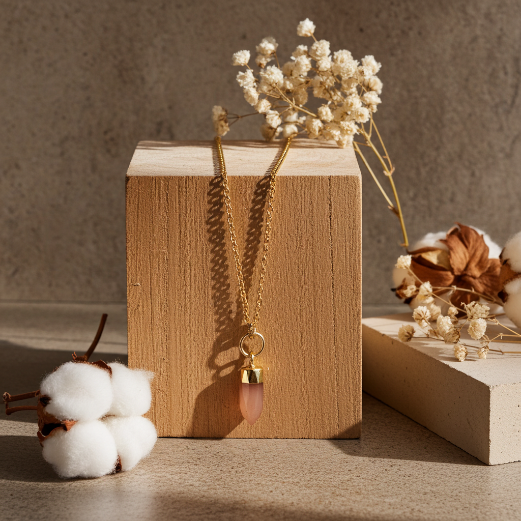 Chocolate Moonstone Spike Necklace