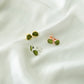 Peridot Crystal Stud Earrings| Green Gemstone Jewelry| Dainty Peridot Earrings