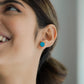 Raw Turquoise Crystal Stud Earrings| Healing Gemstone Jewelry