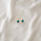 Raw Turquoise Crystal Stud Earrings| Healing Gemstone Jewelry
