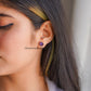 Tiny Amethyst Studs| 14K Gold Plated Earrings| Raw Purple Amethyst Stud Earrings