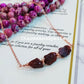 Rough Red Garnet Necklace | January Birthstone Ethnic Hippie Gemstone Jewelry