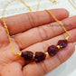 Raw Red Garnet Necklace | January Birthstone Imitation Beaded Jewelry