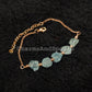 Raw Aquamarine Bracelet | Handmade Ethnic Dainty Gemstone Crystals for Women