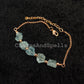 Raw Aquamarine Bracelet | Handmade Ethnic Dainty Gemstone Crystals for Women