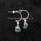 Raw Aquamarine Earrings | Electroplated Birthstone Gemstone