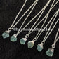 Raw Aquamarine Necklace | 14K Gold Plated Electroplated Dainty Birthstone