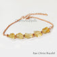 Natural Raw Citrine Bracelet | Rough Crystal Birthstone Adjustable Handmade