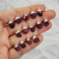 Raw Ruby Gemstone Connectors| DIY Rough Pendant Charms| July Birthstone Ruby