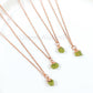 Raw Peridot Necklace | Birthstone Jewelry | Natural Stone Necklace