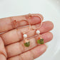 Raw Peridot Earrings | Gemstone & Pearl Earrings | Dainty Jewelry