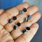 Raw Black Tourmaline Stud Earrings | Natural Crystal Protection Earrings
