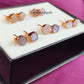 Raw Pink Opal Stud Earrings | Natural Crystal Earrings Healing Stone