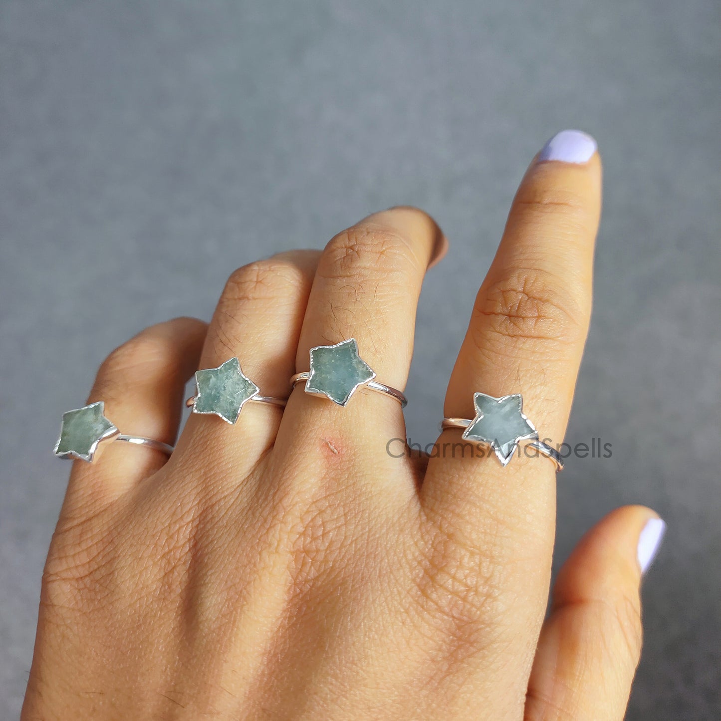 Blue Aquamarine Ring | Handmade March Birthstone Jewelry