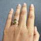 Raw Peridot Ring | Natural August Birthstone Healing Crystal Gemstone