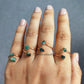 Raw Emerald Ring | Natural May Birthstone Green Gemstone Dainty Jewelry