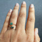 Raw Emerald Ring | Natural May Birthstone Green Gemstone Dainty Jewelry