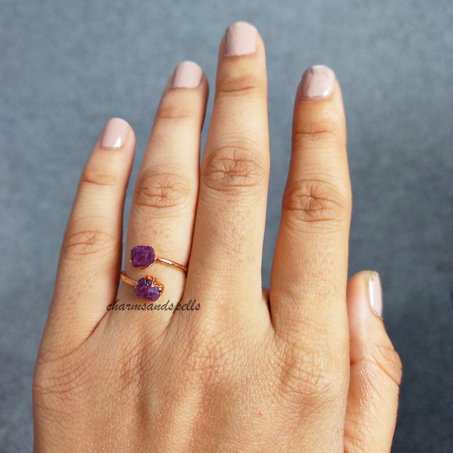 Genuine Raw Ruby Ring | Handmade Natural Gemstone Birthstone Jewelry