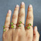 Raw Peridot Ring | Natural August Birthstone Healing Crystal Gemstone
