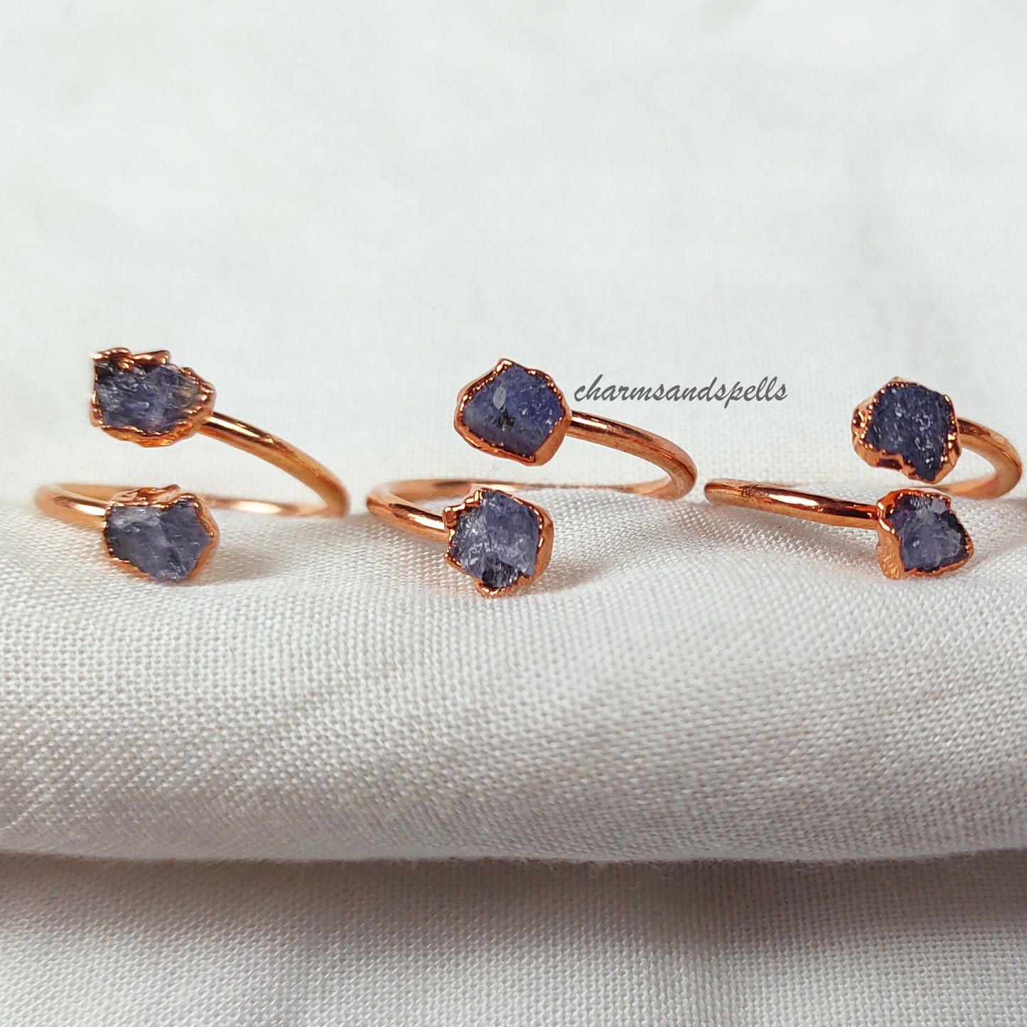 Natural Tanzanite Ring | Raw December Birthstone Dainty Handmade Jewelry