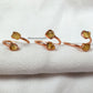 Natural Citrine Ring | Gold Electroplated Raw Crystal Jewelry